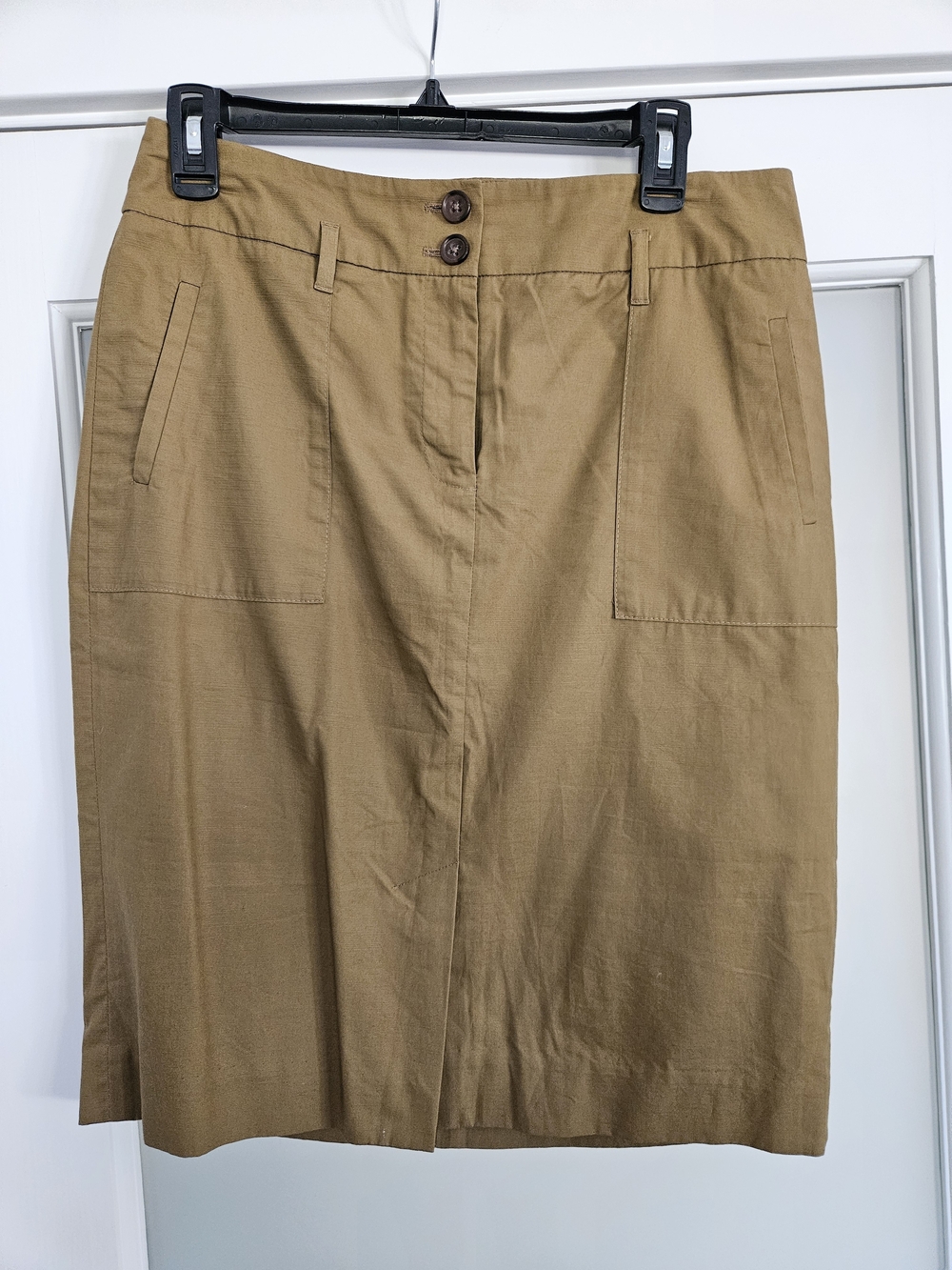 NWOT BANANA REPUBLIC 100% Cotton Utility / Safari/ Pencil Skirt - Golden KHAKI